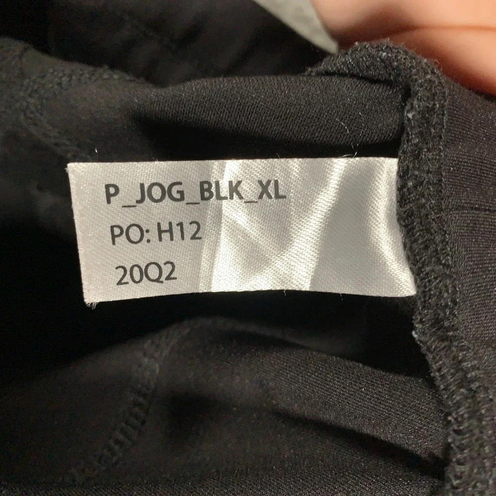 BYLT Premium Jogger Pants Mens XL Black Athletic Slim Fit Stretch Zipper Pockets